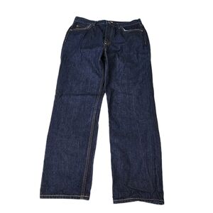GRLFRND Women’s Straight Leg Jeans in Dark Indigo